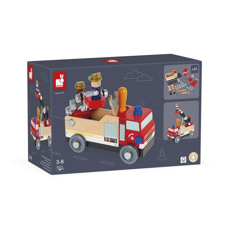 Camion de pompiers "Brico'kids" en bois