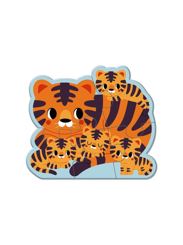 Puzzles évolutif 5  pièces tigre