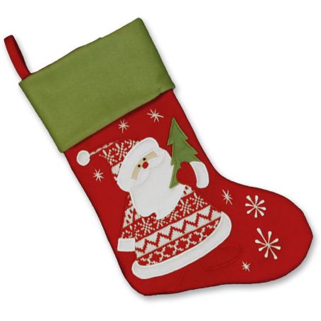 Chaussette de noël rouge et blanche