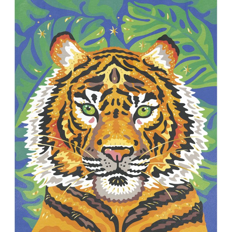 kit créatif-peinture au numéro -  tigre