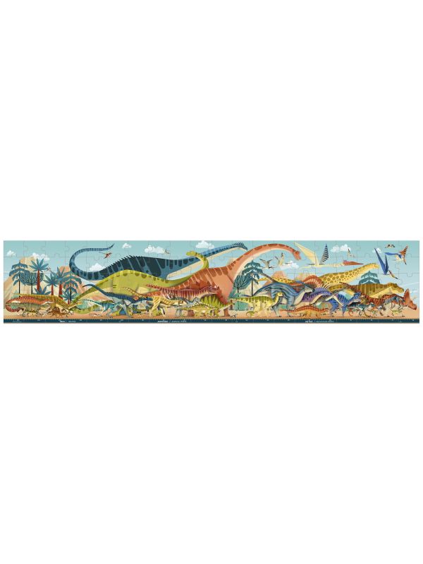 Puzzle 100 pièces panoramique dinosaures
