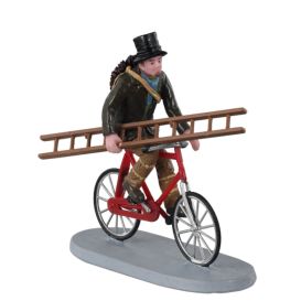 LEMAX 12035 – Figurine ramoneur en vélo