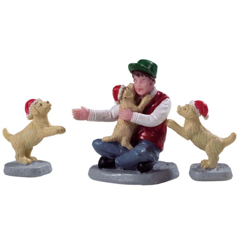 LEMAX 92778 - Figurine nouveaux chiots pour noël