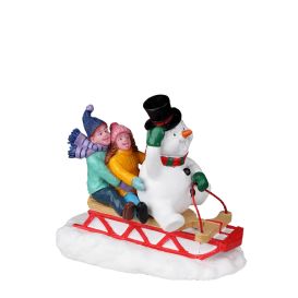 LEMAX 22119 - Figurine luge avec bonhomme de neige