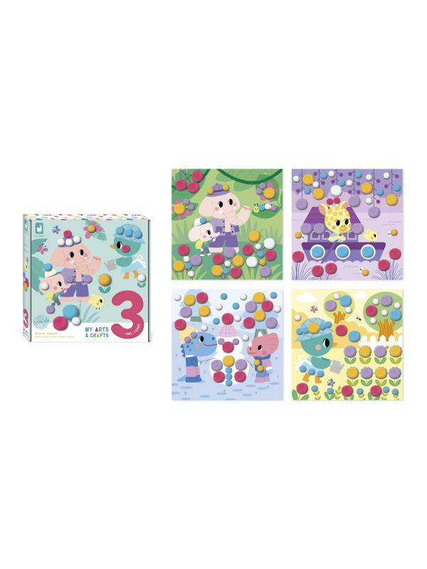 Kit créatif pompoms - 3 ans +