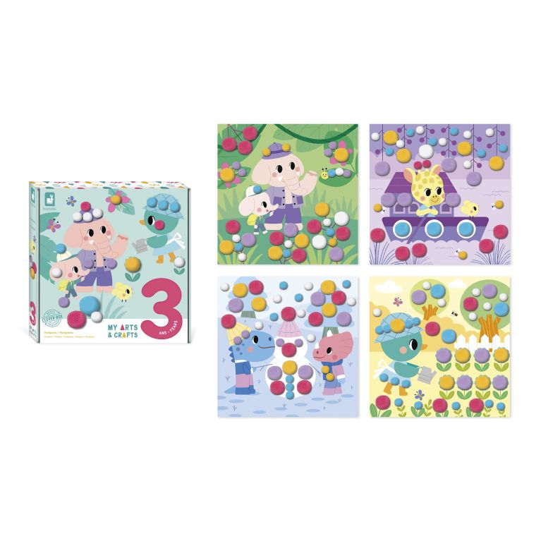 Kit créatif pompoms - 3 ans +