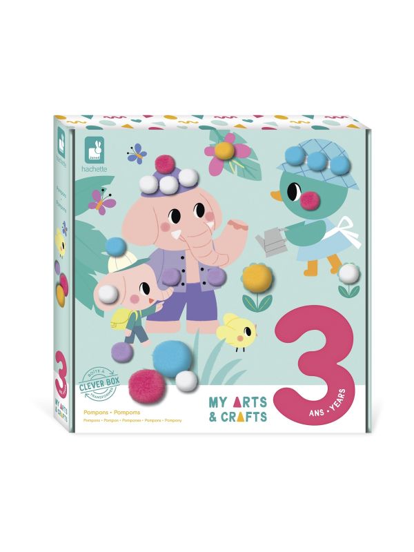 Kit créatif pompoms - 3 ans +