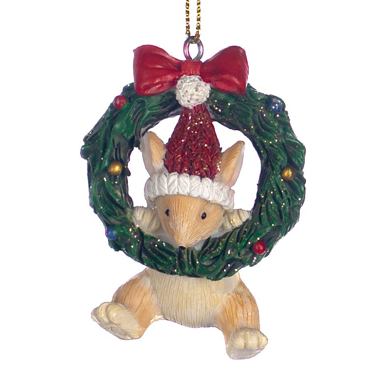 Suspension couronne de noël avec souris