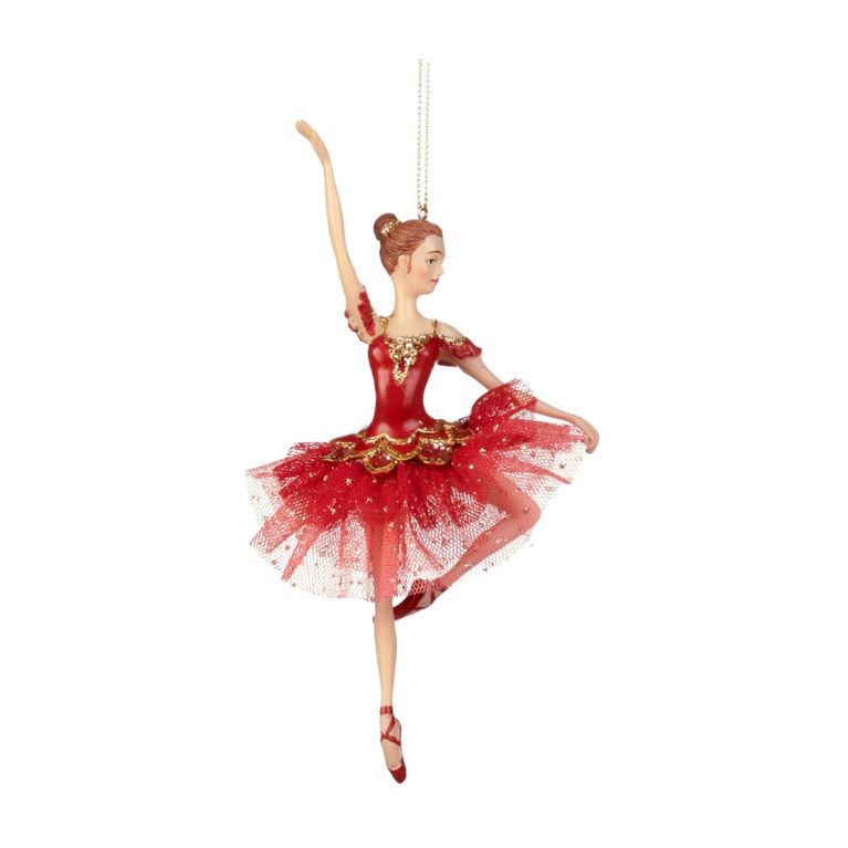 Suspension danseuse en tutu rouge