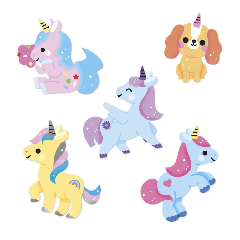 Gommettes stickers 100 autocollants licorne