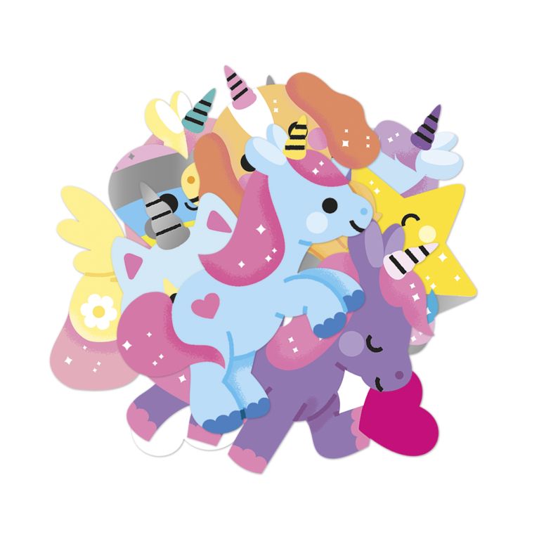 Gommettes stickers 100 autocollants licorne