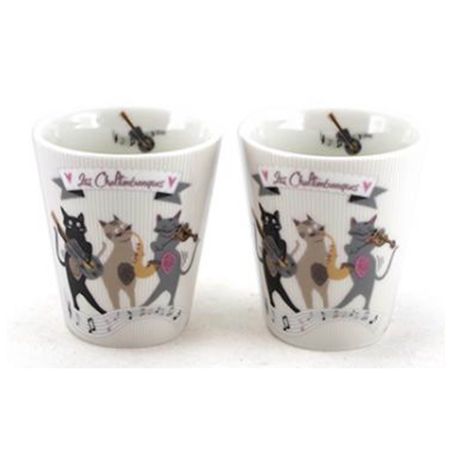 Set de 2 gobelets Expresso 125 ml - Chat CHALTIMBANQUES