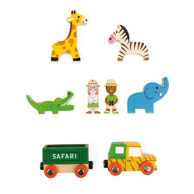 Petits personnages et animaux en bois - MINI STORY Safari