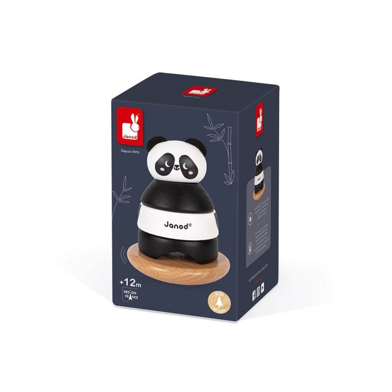 Culbuto panda en bois