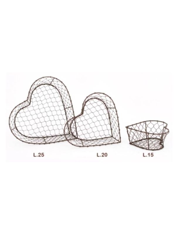 Corbeilles en forme de cœurs – 3 tailles différentes