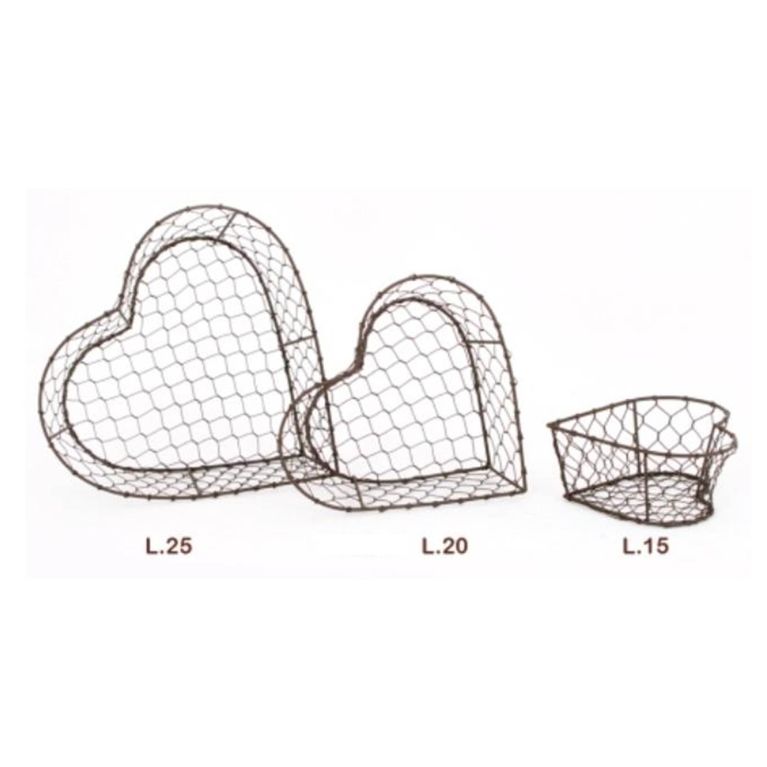 Corbeilles en forme de cœurs – 3 tailles différentes