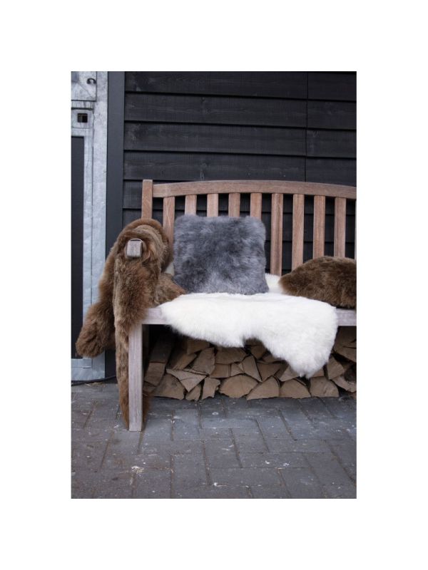Peau de mouton Islande blanc 110 cm