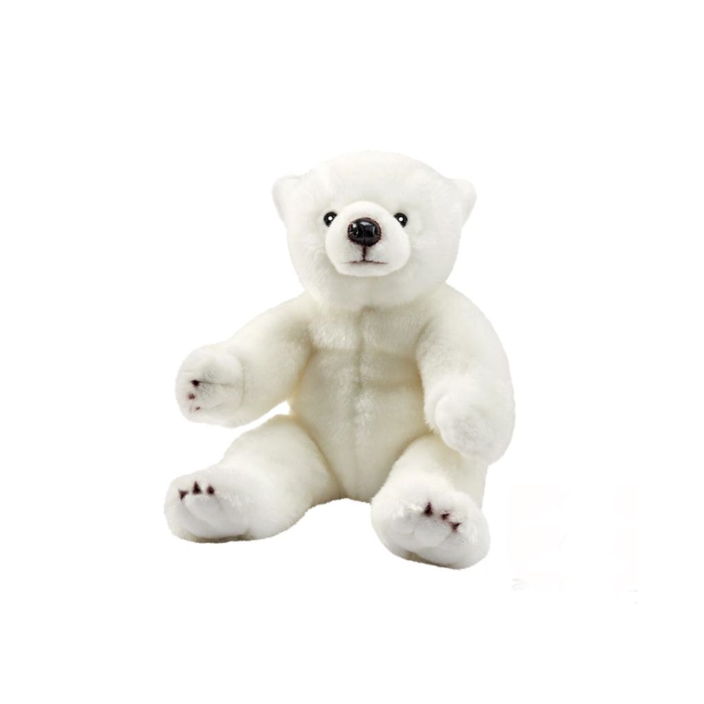 Peluche ours blanc à coeur 45 cm - 5273