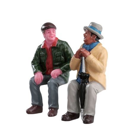 LEMAX 72507 - Figurine discussion entre 2 vieux amis