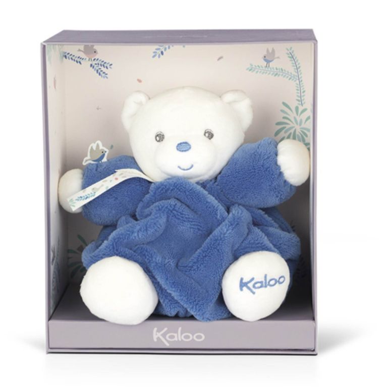 Doudou PLUME petit patapouf Ø 18 cm - Nouvelle collection - Bleu océan