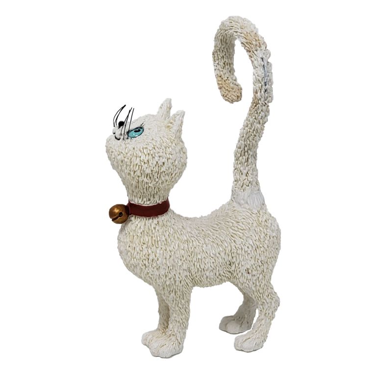 Figurine chat Dubout- " Qu'est ce qu'on mange"