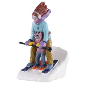 Figurine maman et moi au ski