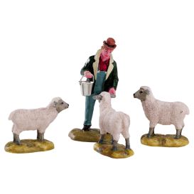 Figurine fermier et ses moutons