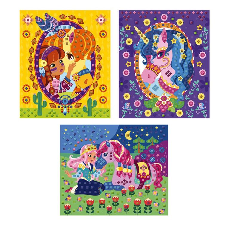 Set créatif Mosaïque -poneys et licornes