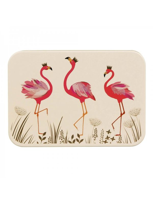 Boite de poche rectangulaire en métal – Flamants rose