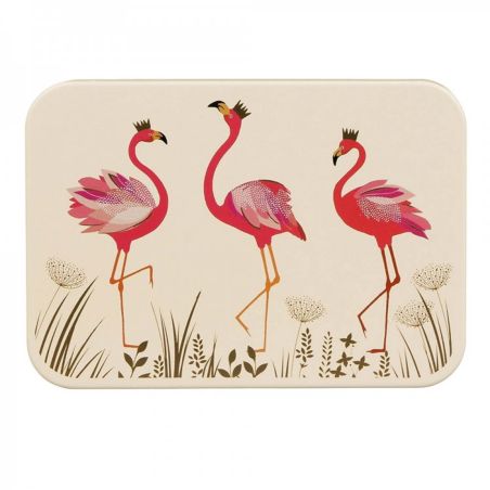 Boite de poche rectangulaire en métal – Flamants rose