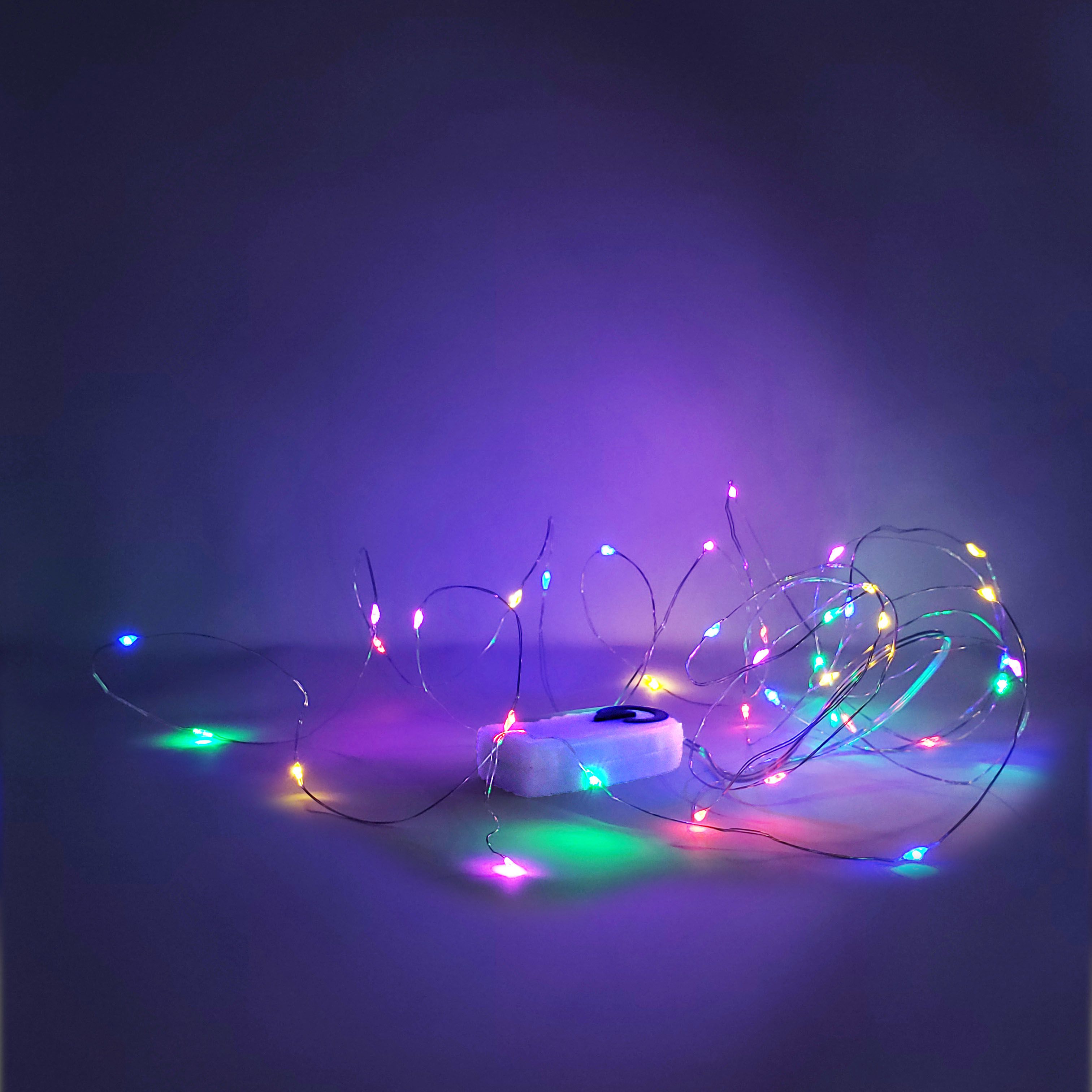 Guirlande lumineuse Durawise à piles 2 m Multicolore 192 LED Grappe CN