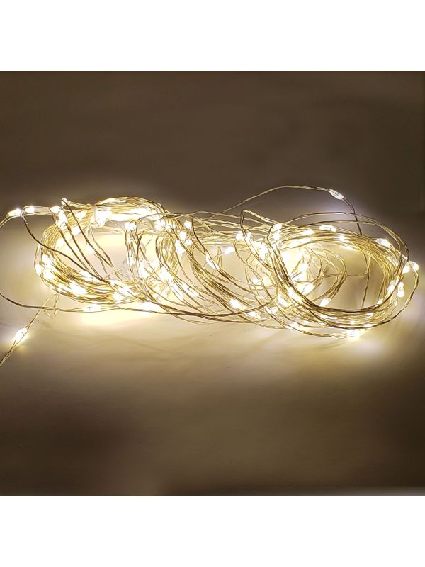 Guirlande 160 leds blanc chaud électrique